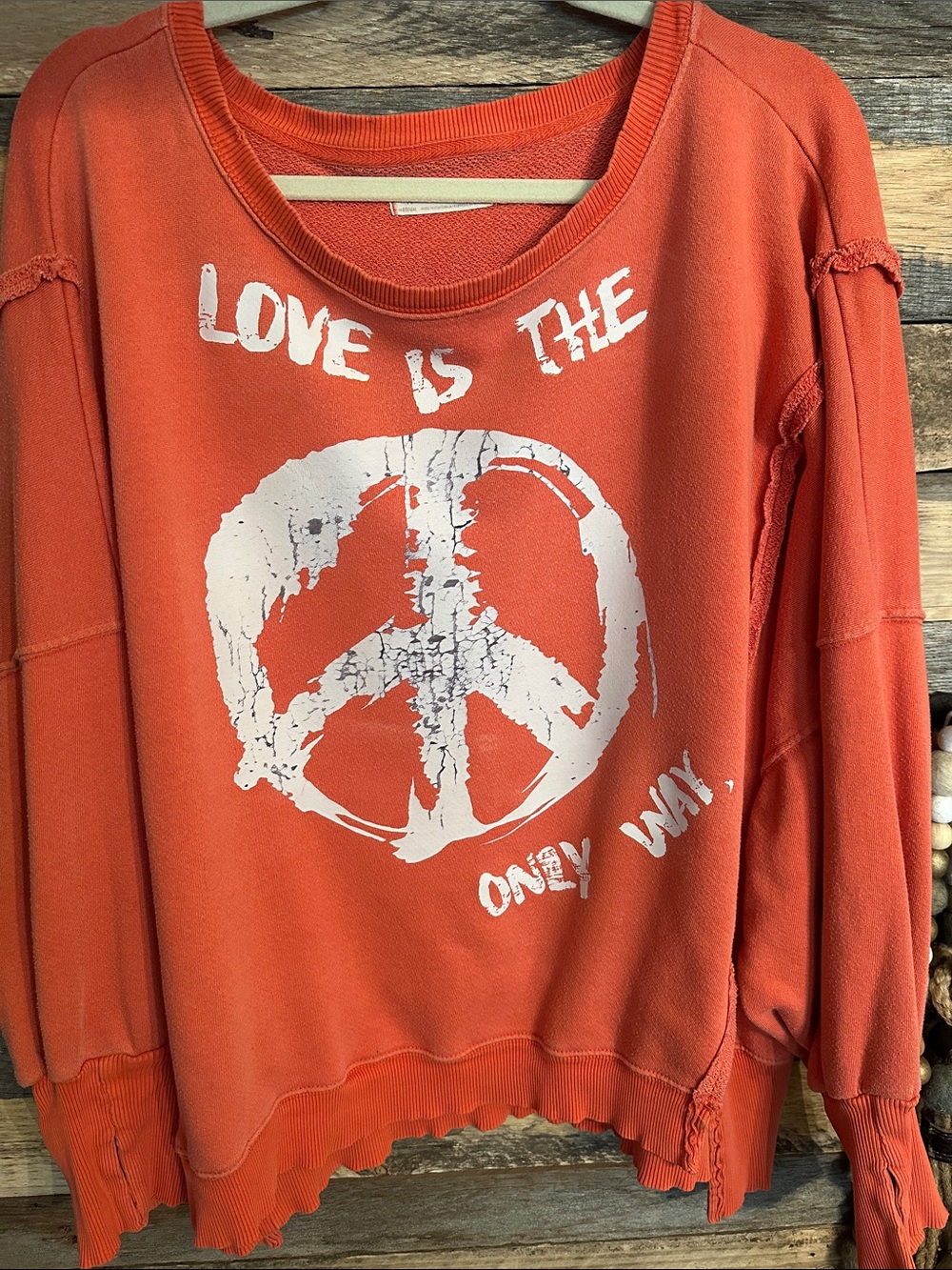 We the free Graphic Peace Sweatshirt Camden free people custom …